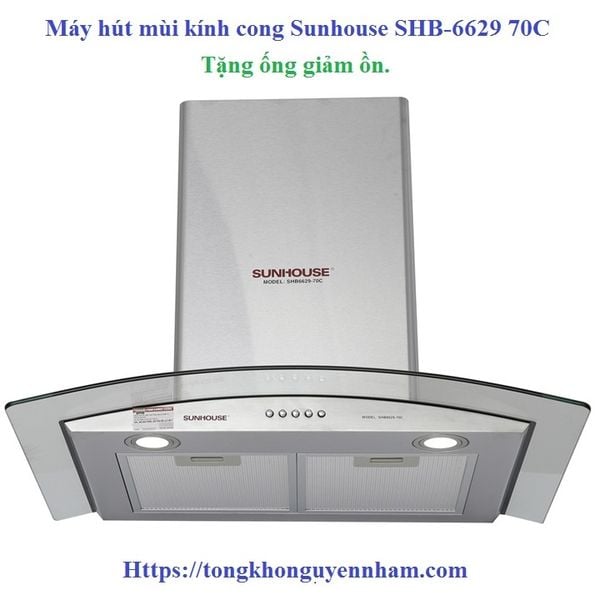 Máy hút mùi kính cong Sunhouse SHB-6629 70C