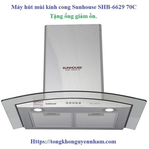 Máy hút mùi kính cong Sunhouse SHB-6629 70C