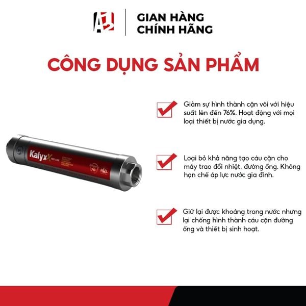 Thiết Bị Chống Ăn Mòn, Cáu Cặn Kalyxx Redline cho các thiết bị gia đình, nhà máy A12