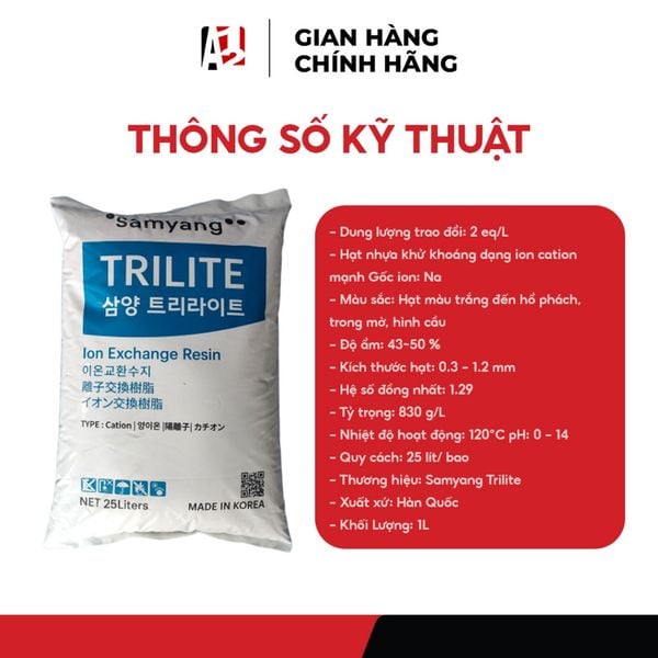 [Bao 25 Lít] Hạt Cation Hàn Quốc MC08 SLANPER Làm Mềm Nước Hiệu Quả