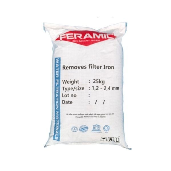 Hạt Feramic SLANPER - Vật Liệu Lọc Nước Nhiễm Sắt Phèn Siêu Hiệu Quả 1kg