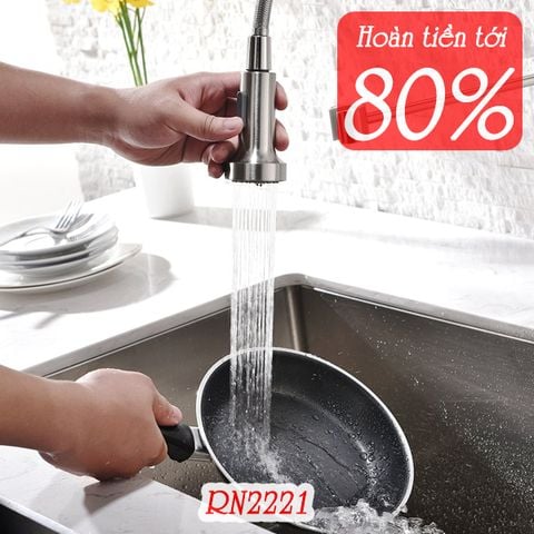 Vòi Rửa chén Hàn Quốc lò so rút dây RN2221