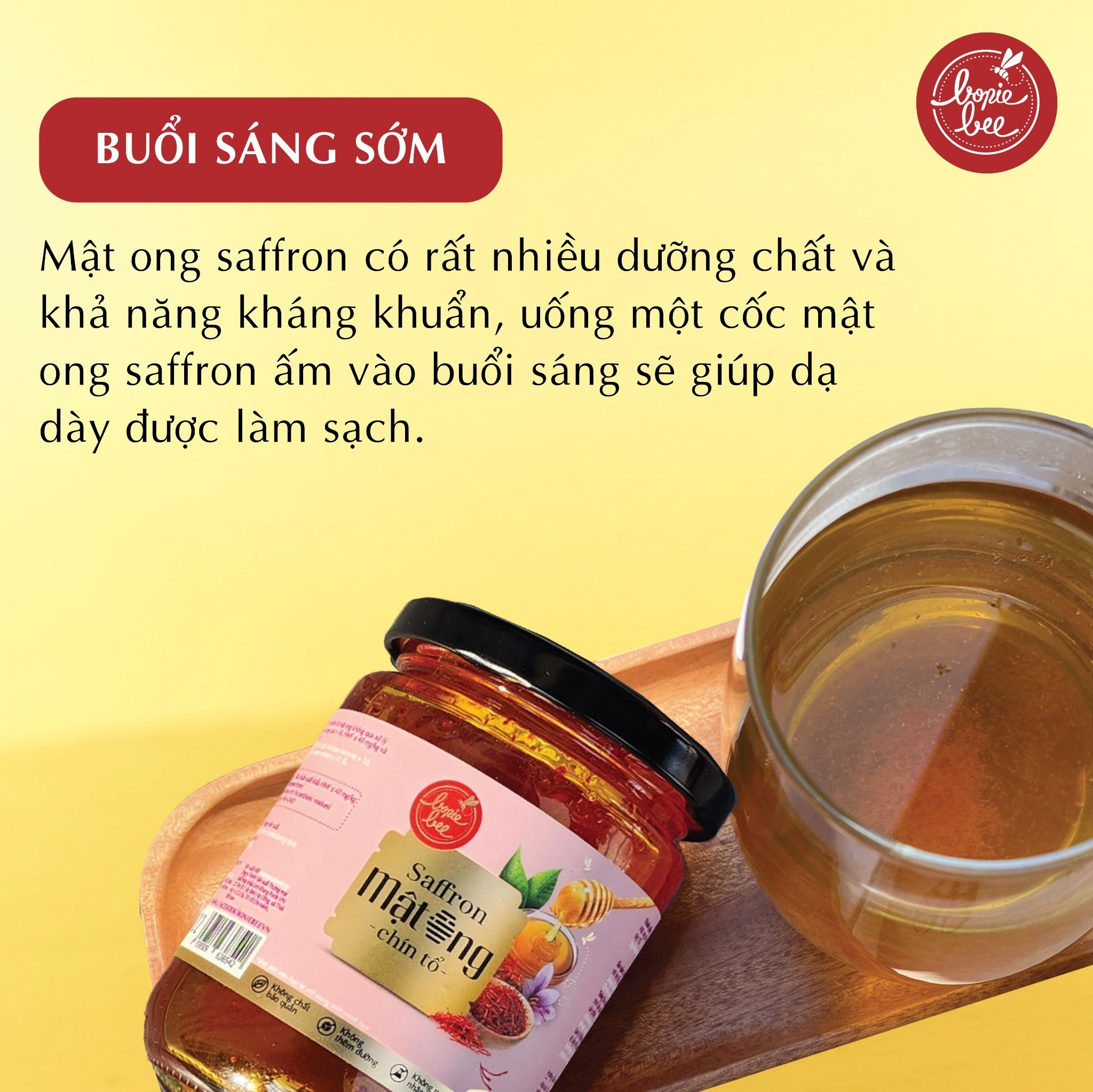  Mật Ong Cao Cấp Bonie Bee Ngâm Saffron Nhập Khẩu Chính Ngạch Từ Iran - 250g 