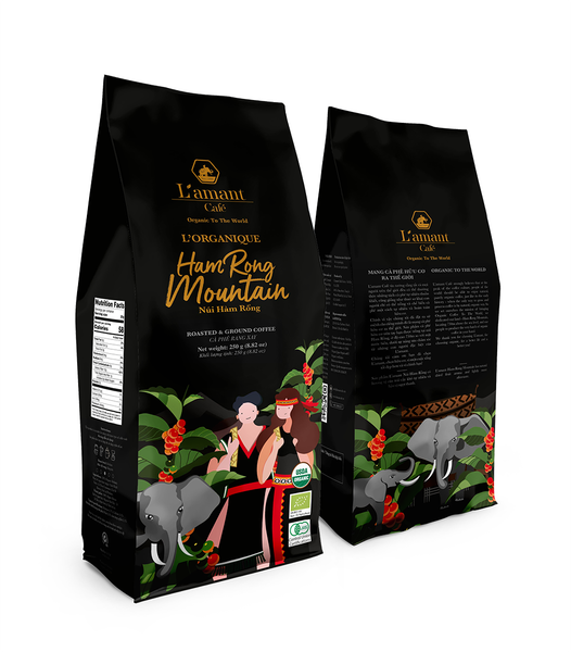  [24.04-29.04 MUA 2 TẶNG 1 MOCHA] Cà phê hữu cơ nguyên chất L’amant Núi Hàm Rồng - Ham Rong Mountain Organic Coffee 