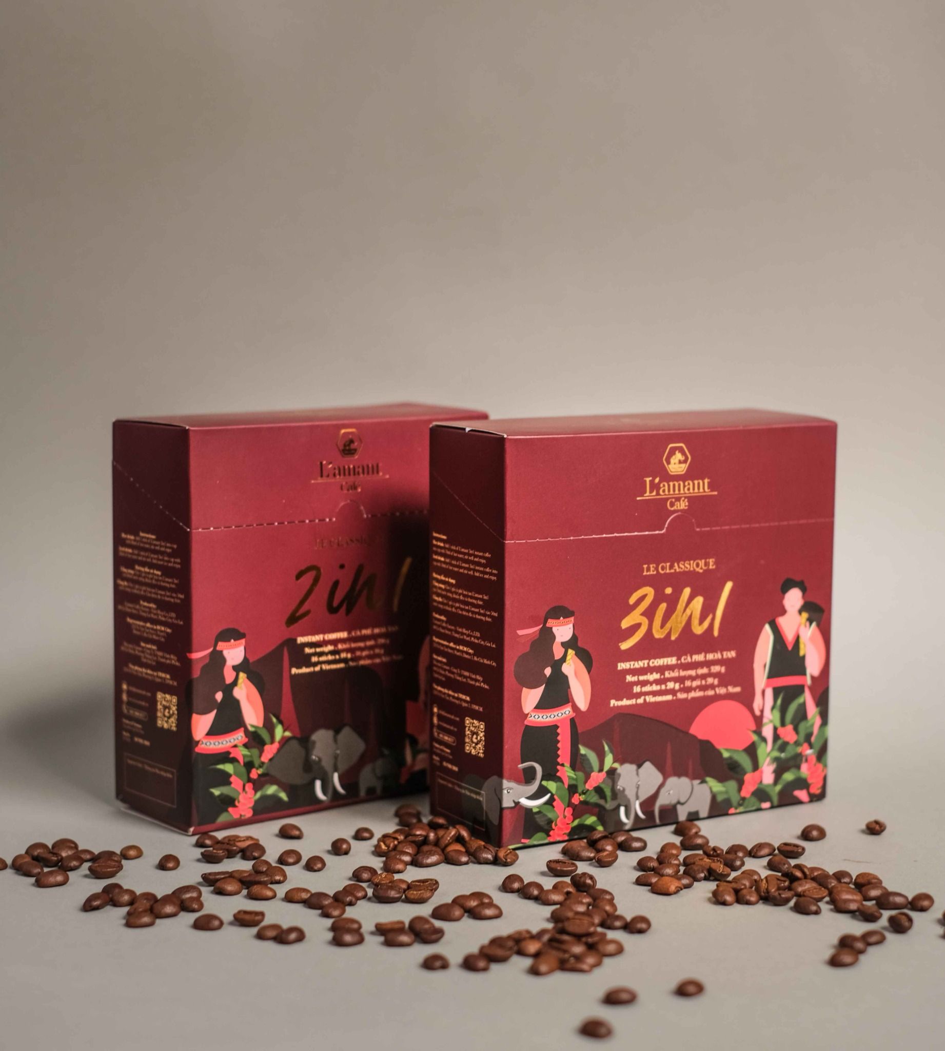  COMBO 02 hộp 2IN1 (Hộp 256 g - 16 Gói) 