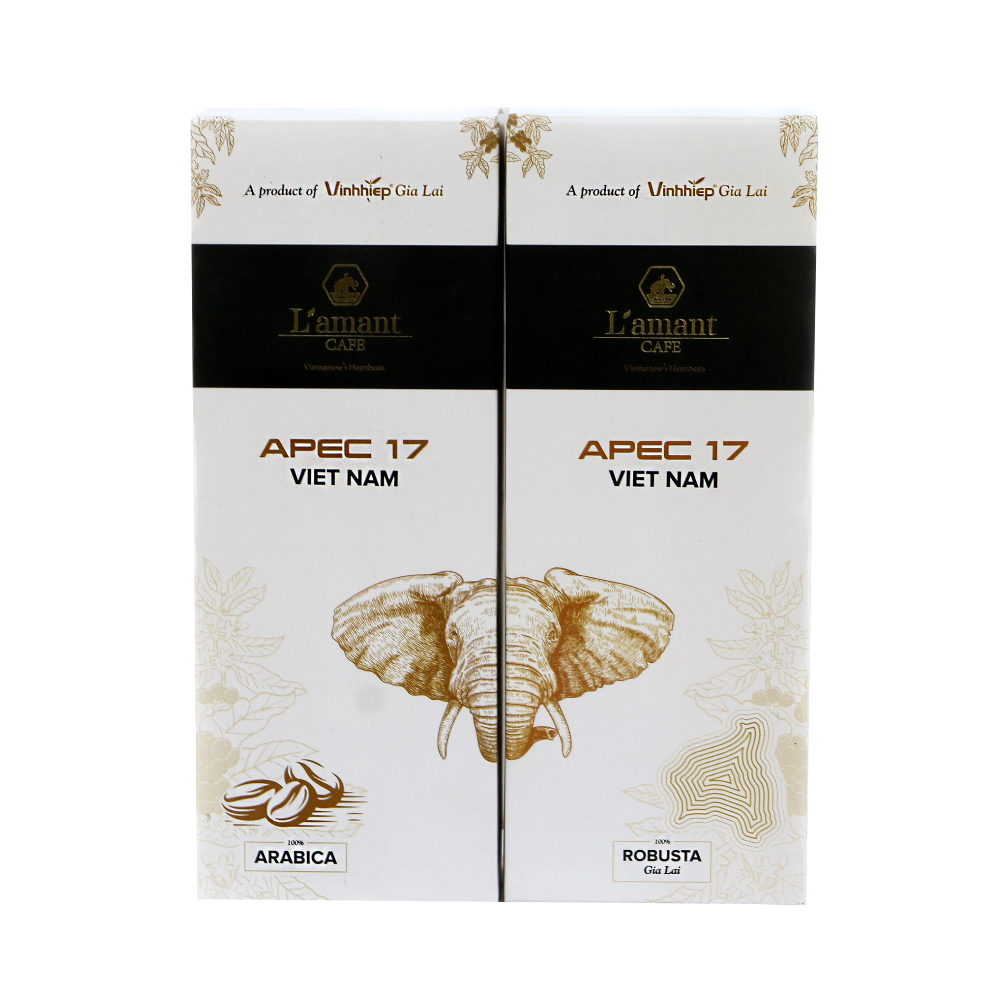  Combo 2 hộp cà phê L'amant Café APEC 2017 Robusta & Arabica 