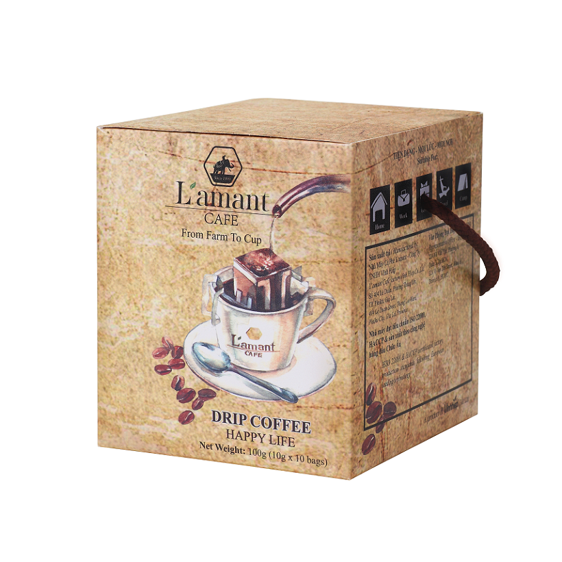  Cà phê túi lọc L’amant Happy Life - L’amant Happy Life Drip Coffee 