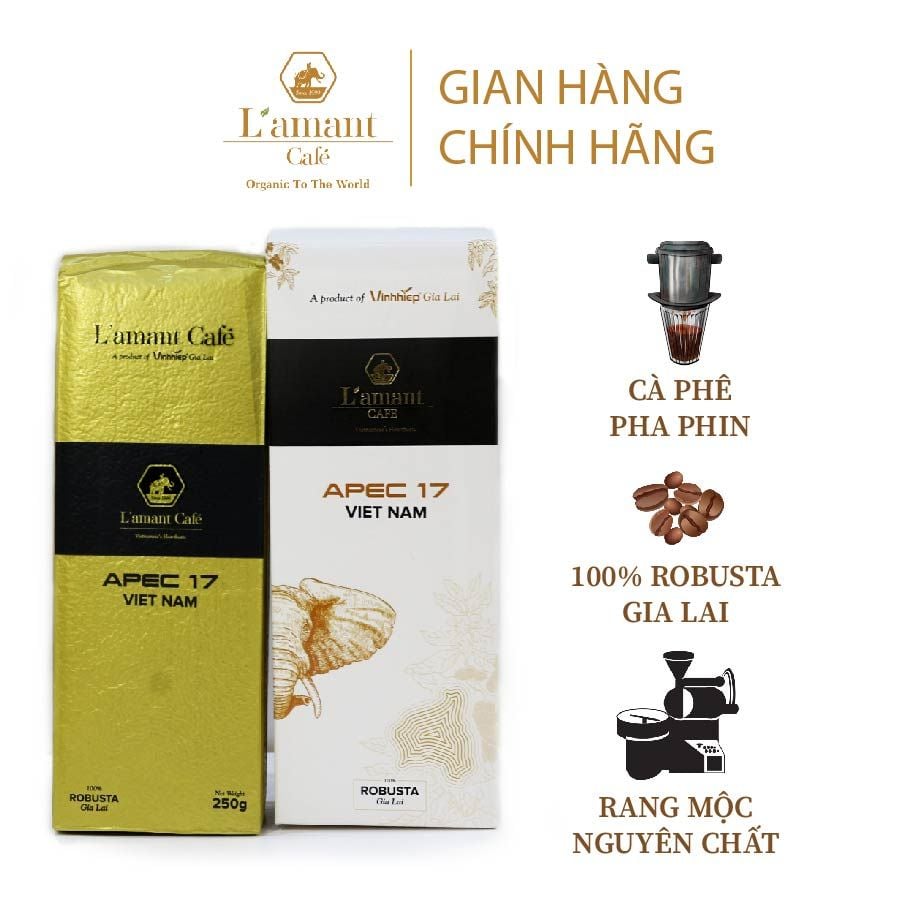  Combo 2 hộp cà phê L'amant Café APEC 2017 Robusta & Arabica 