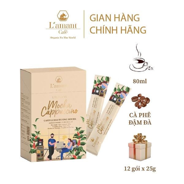  Combo 03 Mocha Cappuccino (Hộp 300 g -  12 Gói) và 01 Hộp 2IN1 (Hộp 256 g - 16 Gói) 