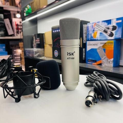 Combo mic ISK AT100 Sourd Card X5  có cổng mic 48v âm thanh vượt trội hiệu ứng mới mẻ vui nhộn