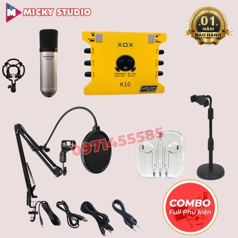 Combo micro NEWSING PRO999 và soundcard K10 10th