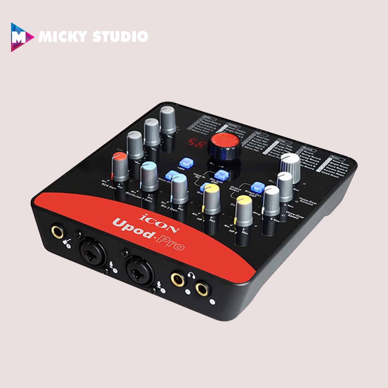 Sound card thu âm live ICON UPOD PRO, hát thu âm karaoke chuyên nghiệ –  MICKY Studio VIỆT NAM - Hệ thống bán lẻ thiết bị THU ÂM ,LIVE TREAM