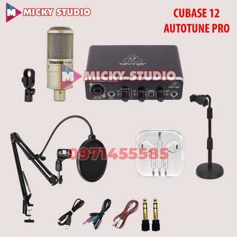 Combo Mic PC K200 Sourd Card Behringer UMC22