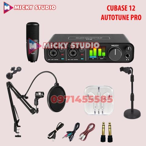 Combo Mic AKG P120 Sourd Card Motu m2