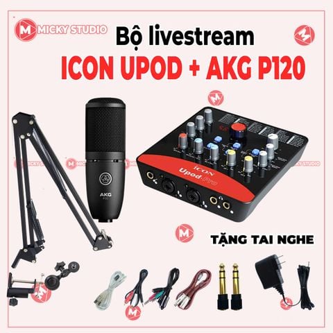 Combo Micro Thu Âm,liv Audio-Technica AT2020 + Sound Card