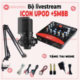 Combo micro takstar Sm8b icon upod pro thu âm live tream