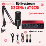 Combo Mic AT2020 Sourd Card Focusrite 2I2 Gen 4