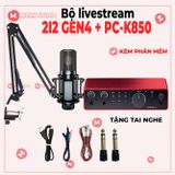 Combo Takstar PC K850 Sourdcard Focusrite Scarlett 2i2 Gen 4