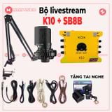 Combo micro Takstar Sm8B và soundcard K10 10th