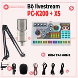 Combo mic Takstar PC K200 Sourd Card X5  có cổng mic 48v âm thanh vượt trội hiệu ứng mới mẻ vui nhộn