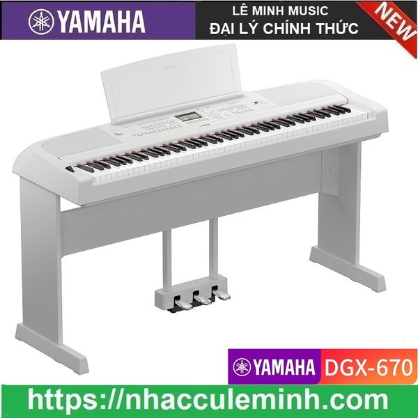 Đàn Piano điện Yamaha DGX 670 WH