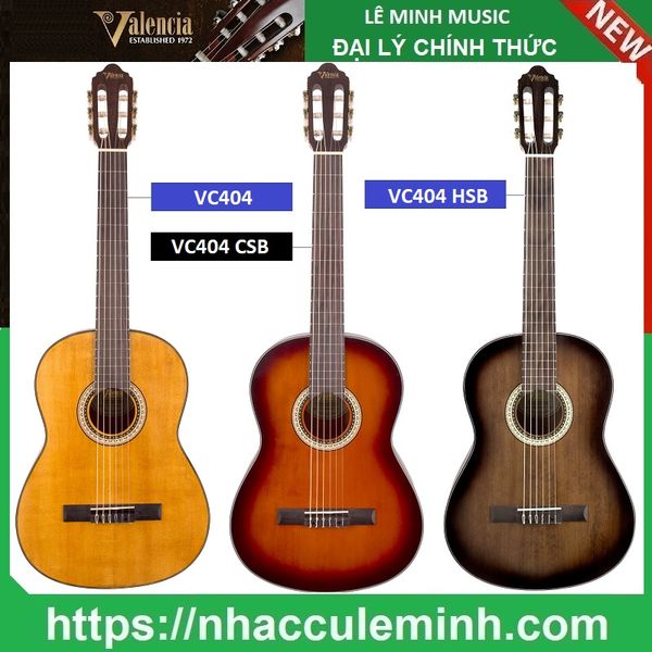 Đàn Guitar Classic Valencia VC 404 ( Full Size )