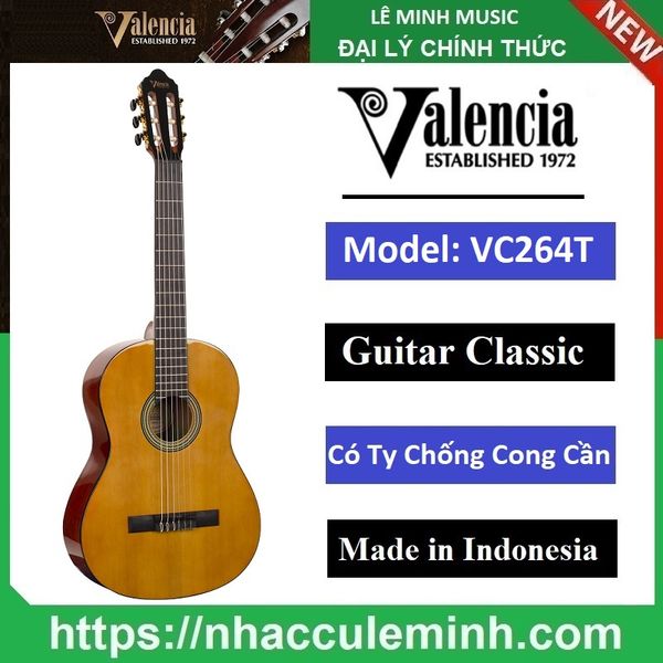 Đàn Guitar Classic Valencia VC264 T