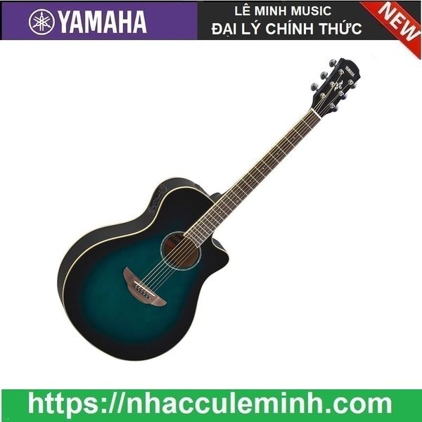 Guitar thùng yamaha APX600 màu Oriental Blue Burst