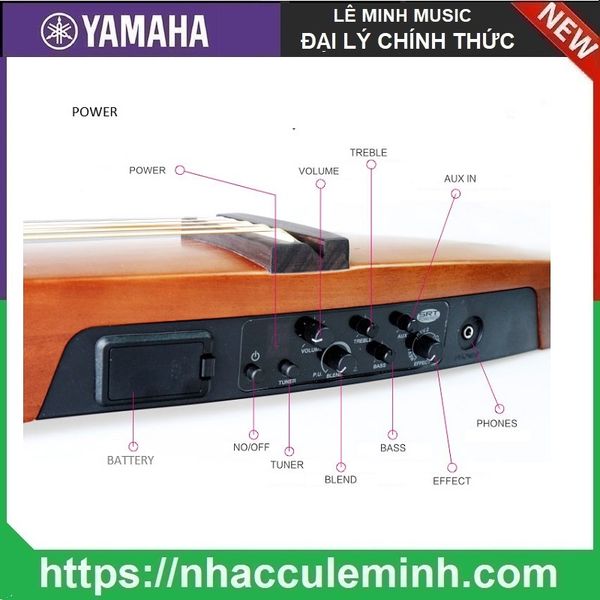 Đàn Guitar Silent Yamaha SLG200N màu Translucent Black