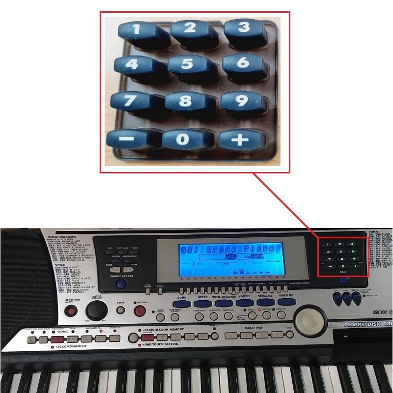 Nút Nhấn Chọn Số 123...Yamaha PSR 550
