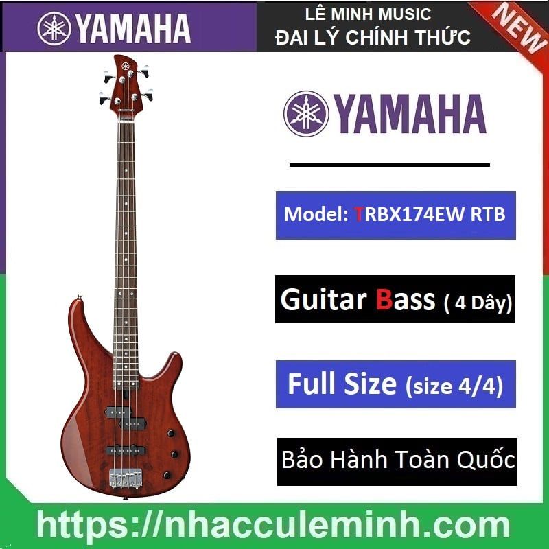 Đàn Guitar Bass Yamaha TRBX174EW