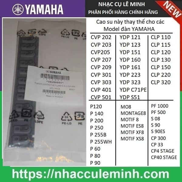 Cao su Phím Đàn Yamaha Dòng CVP, CLP, MOTIF, MO. YDP
