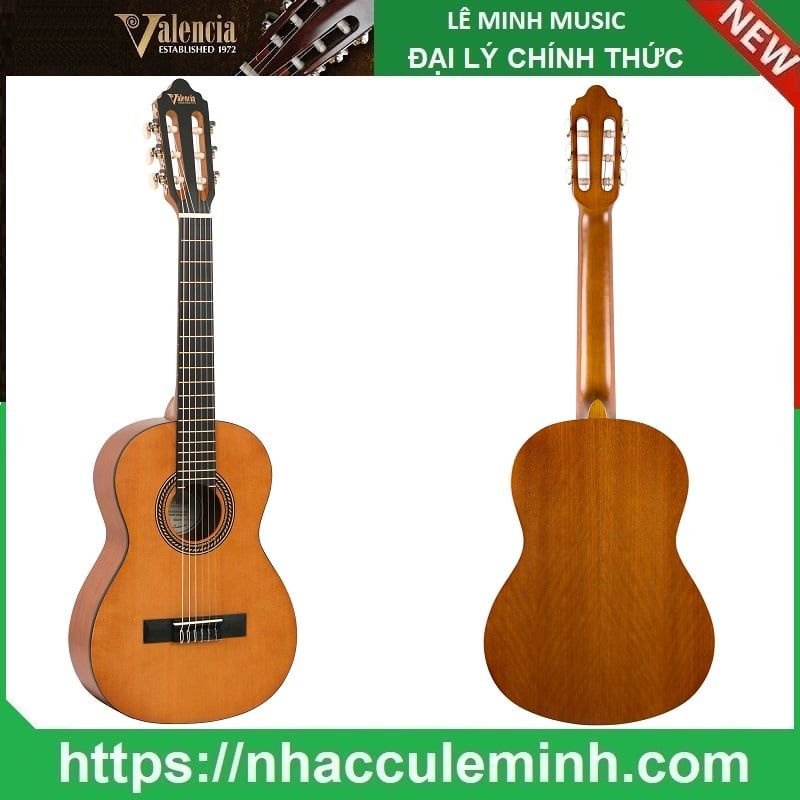 Đàn Guitar Classic Valencia VC 203 H (size 3/4)