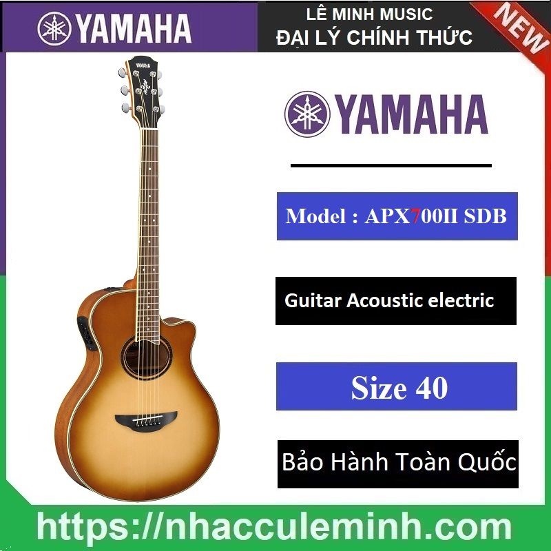Đàn Guitar Acoustic Yamaha APX700II SDB
