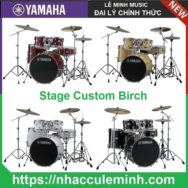 Bộ Trống Jazz Yamaha Stage Custom Birch SBP0F5