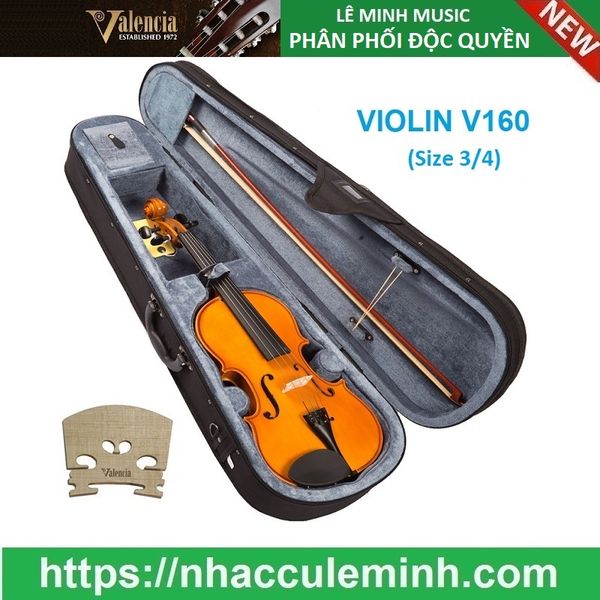 Đàn Violin Valencia V160 3/4 Outfit