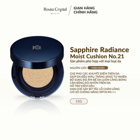  Sapphire Radiance Moist Cushion No.21 - Phấn nước tone sáng 