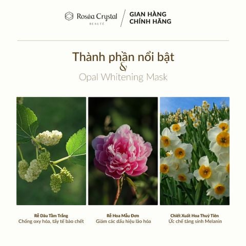  Mặt nạ trắng da Opal Whitening Mask 