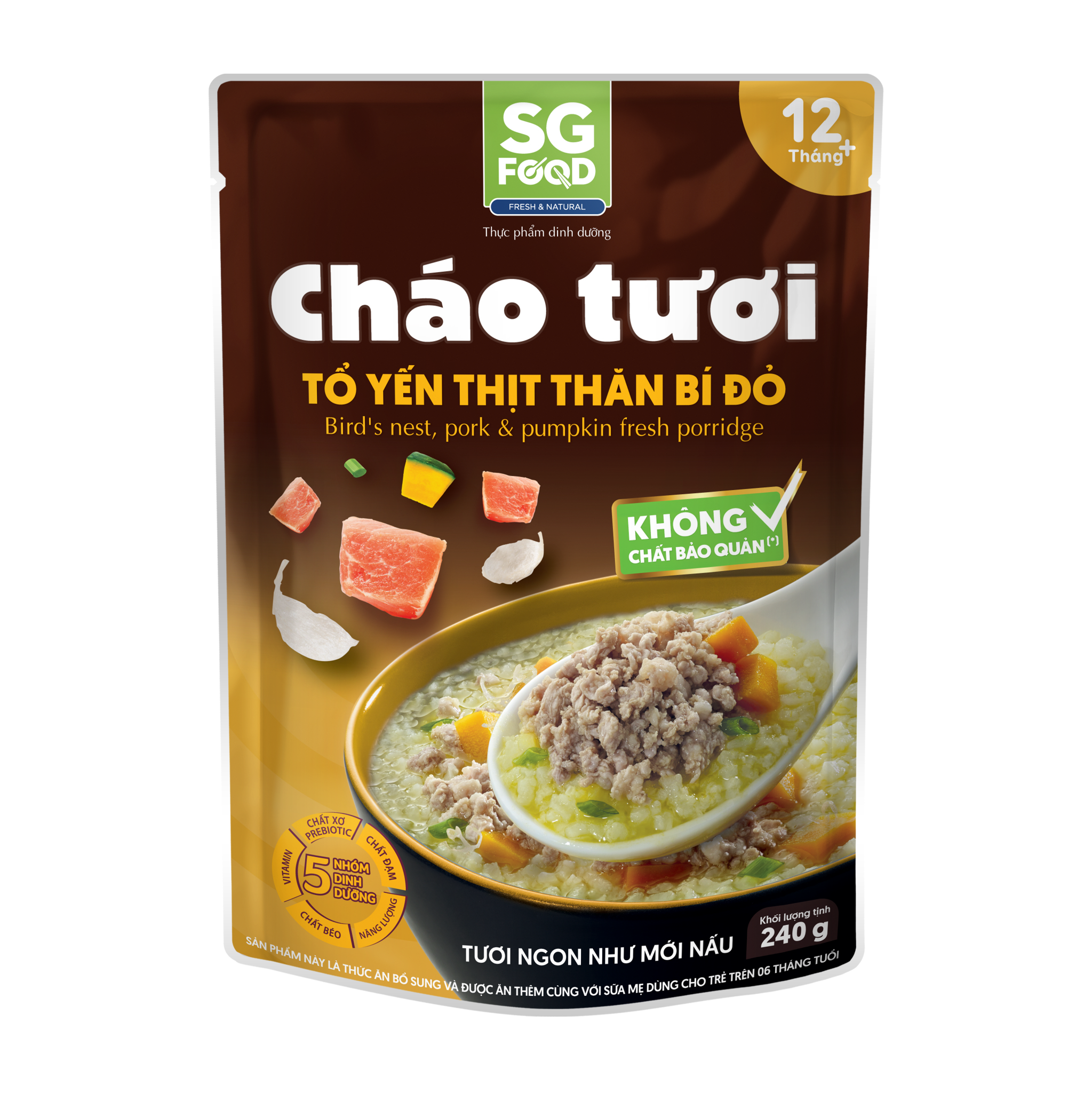 chao tuoi sgf to yen thit than bi do 240g