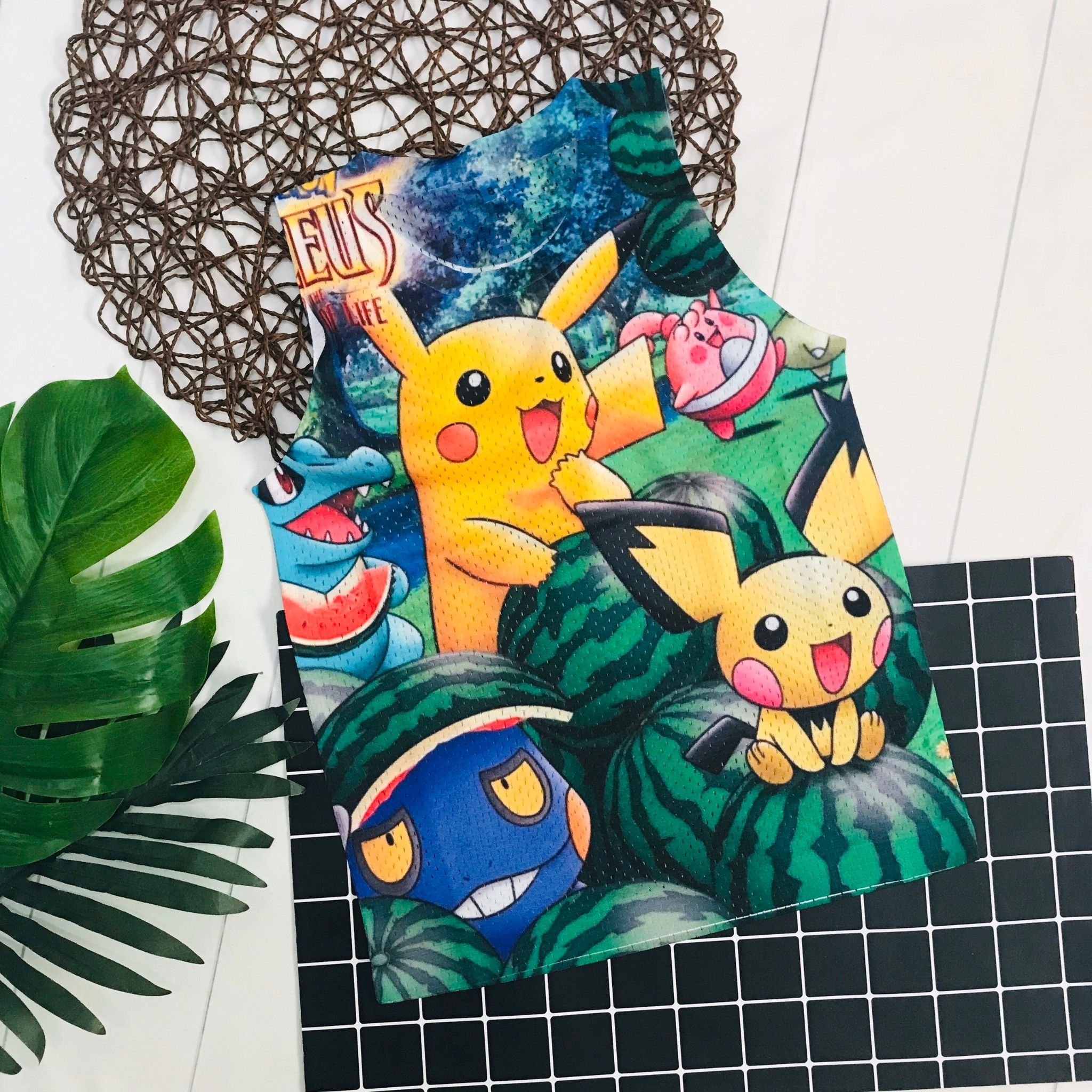  Áo ba lỗ lưới Pokemon bé trai 