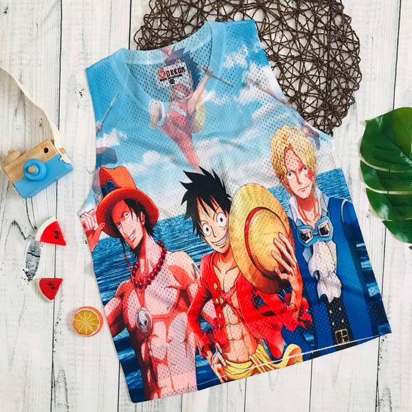  Áo ba lỗ lưới One Piece bé trai 