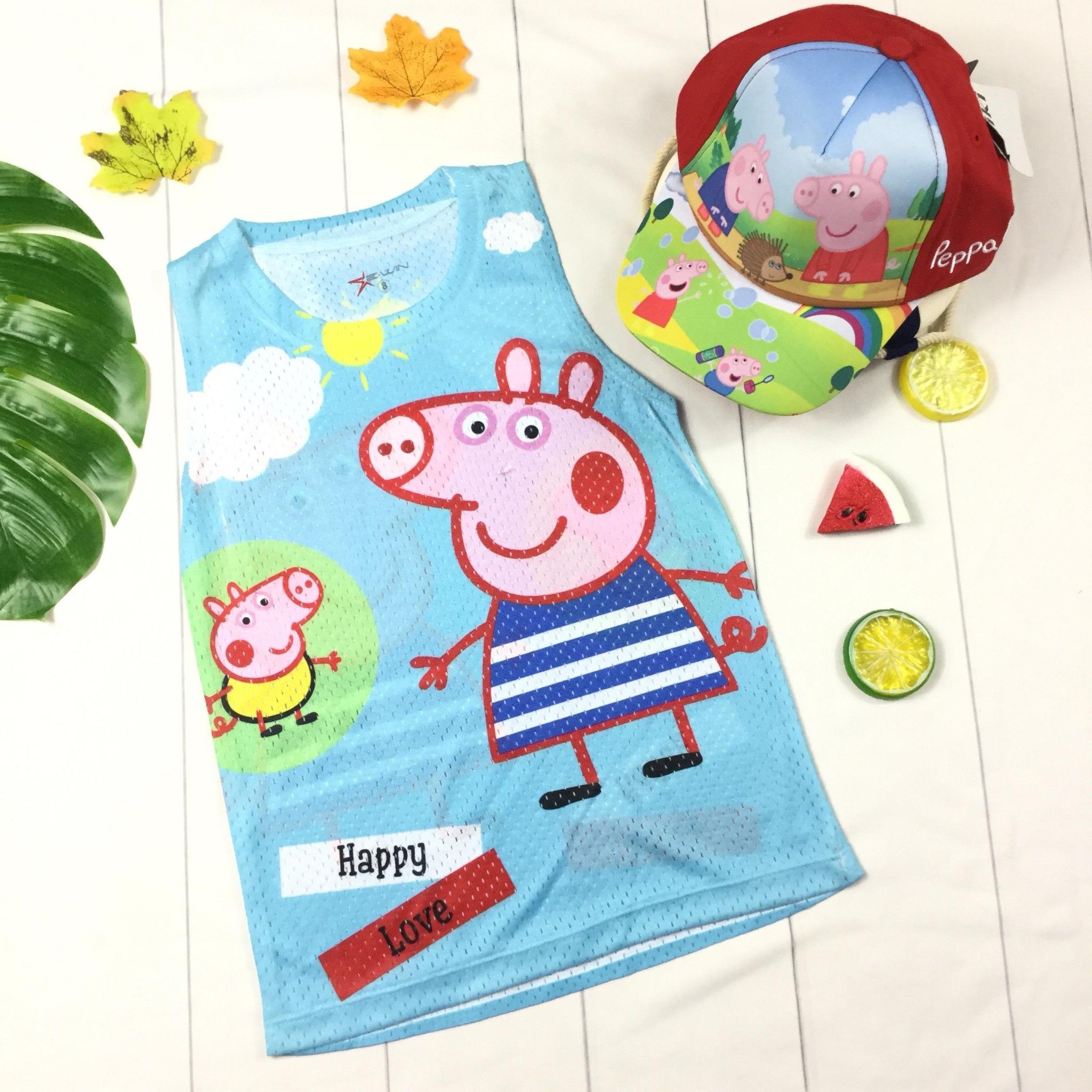  Áo ba lỗ lưới Peppa Pig bé trai 