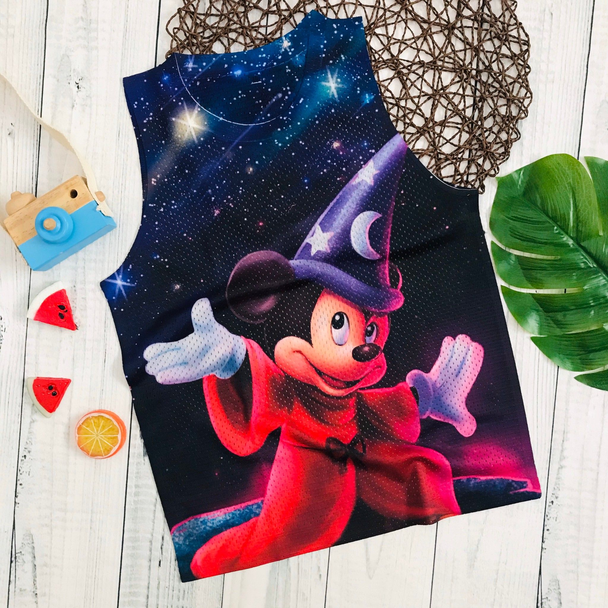  Áo ba lỗ lưới Mickey bé trai 