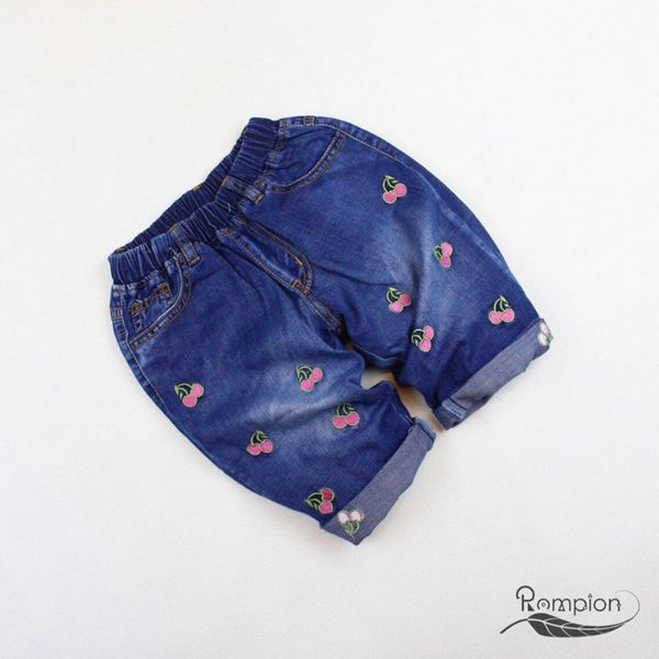  Quần jeans thun Cherry đáng yêu cho bé gái 