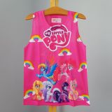  Áo ba lỗ lưới Pony hồng bé gái 