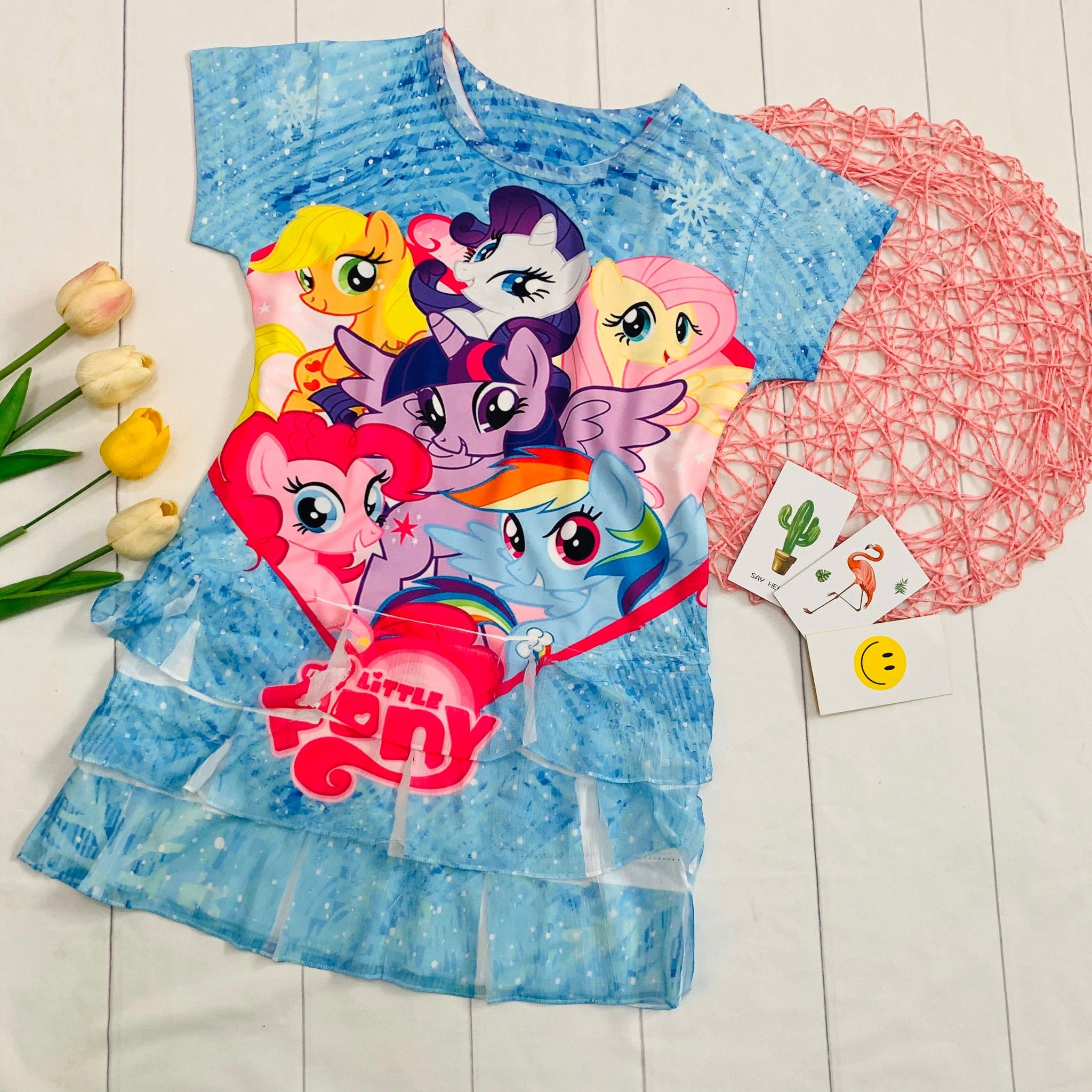  Đầm tầng Pony xinh xắn cho bé gái 