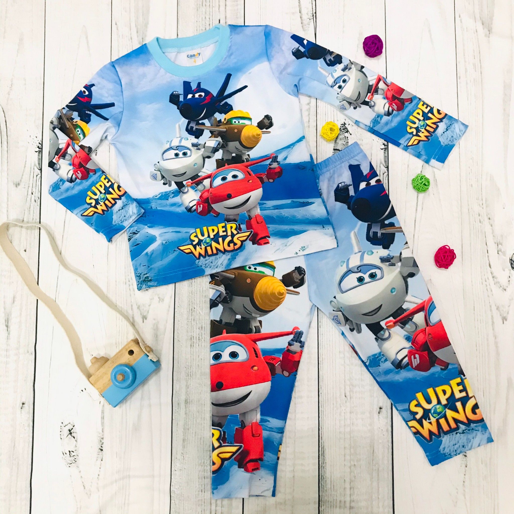  Bộ tay dài Super Wings bé trai 