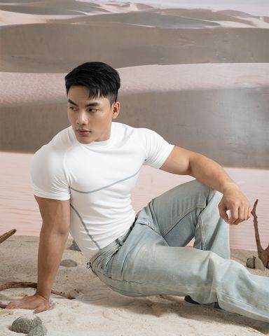 Áo Thun Nam In Sọc B1210 BB338