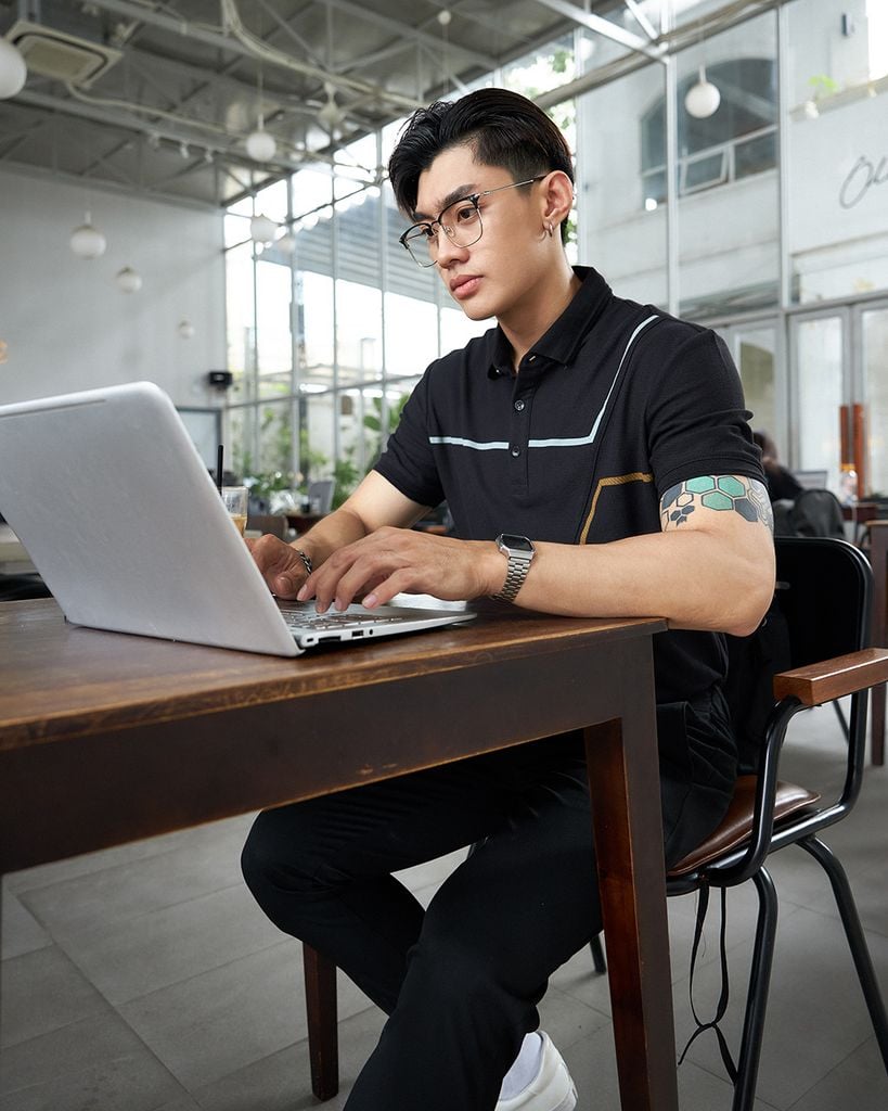 Áo Polo Nam In Sọc R1300BB110