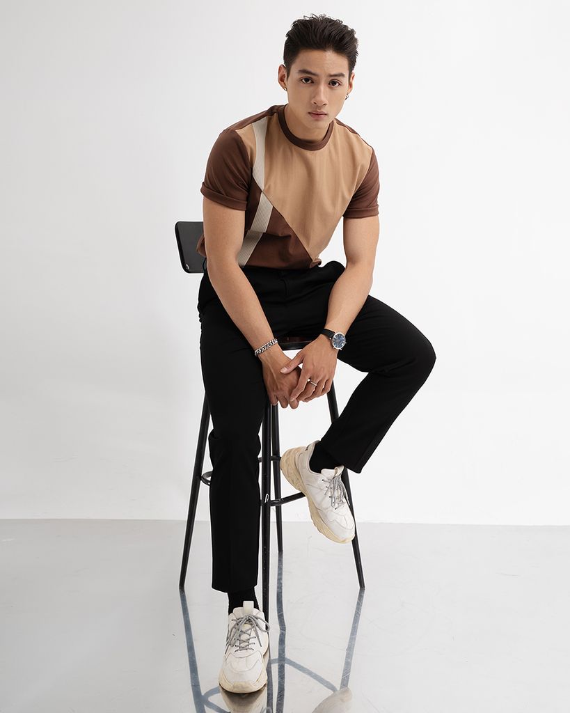 Áo Thun Nam Ghép Màu CS1210BB317